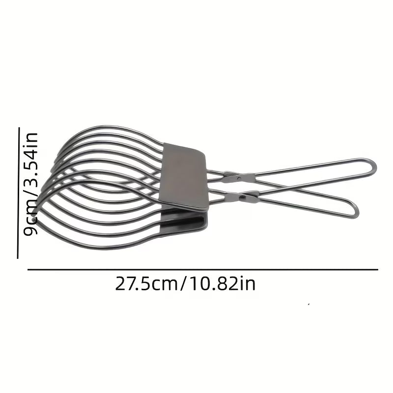 Stainless Steel Braai Tongs & Meat Holder