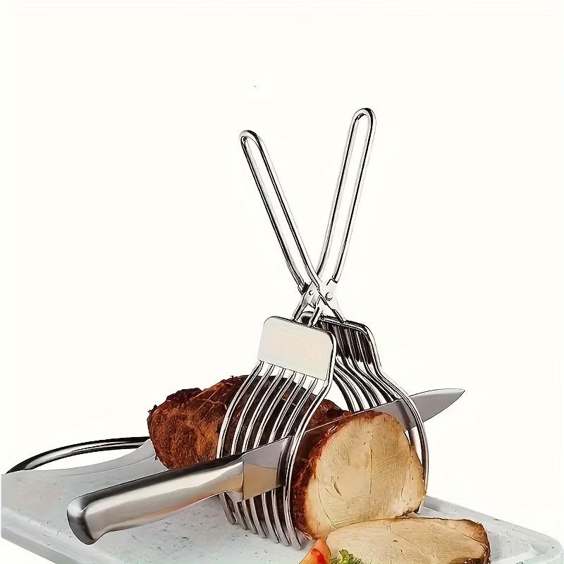Stainless Steel Braai Tongs &amp; Meat Holder