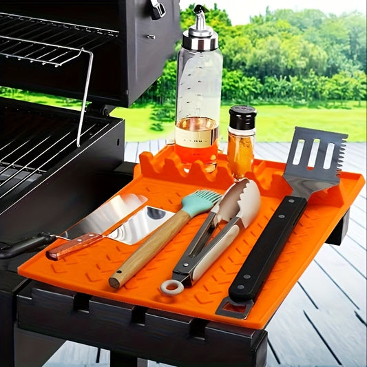 Large Silicone BraaiMat &amp; Utensil Holder