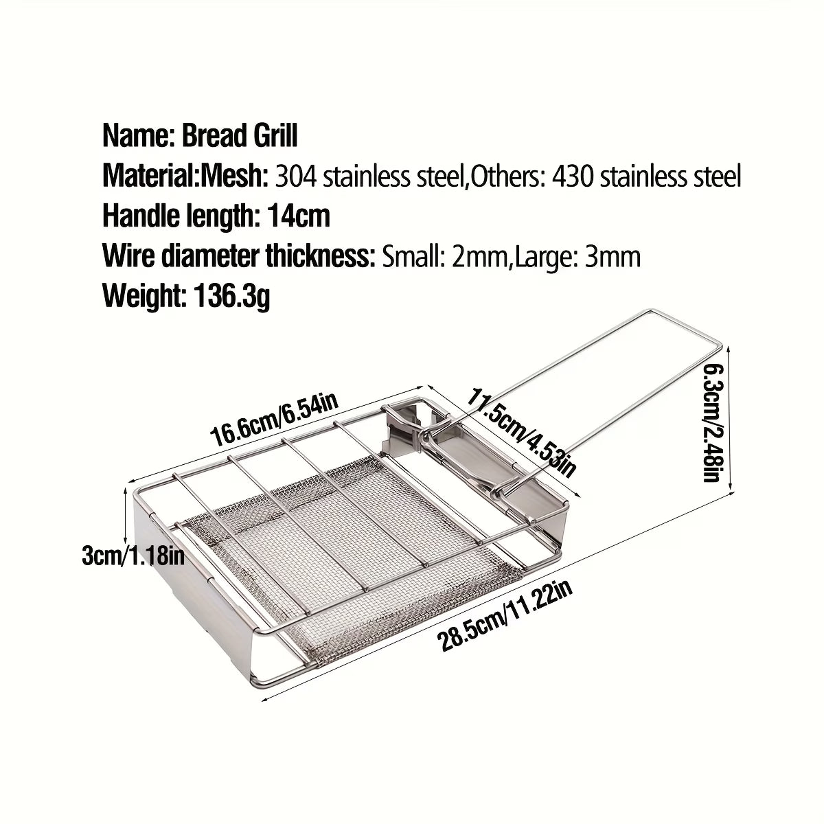 Portable Foldable Stainless Steel Braai Rack