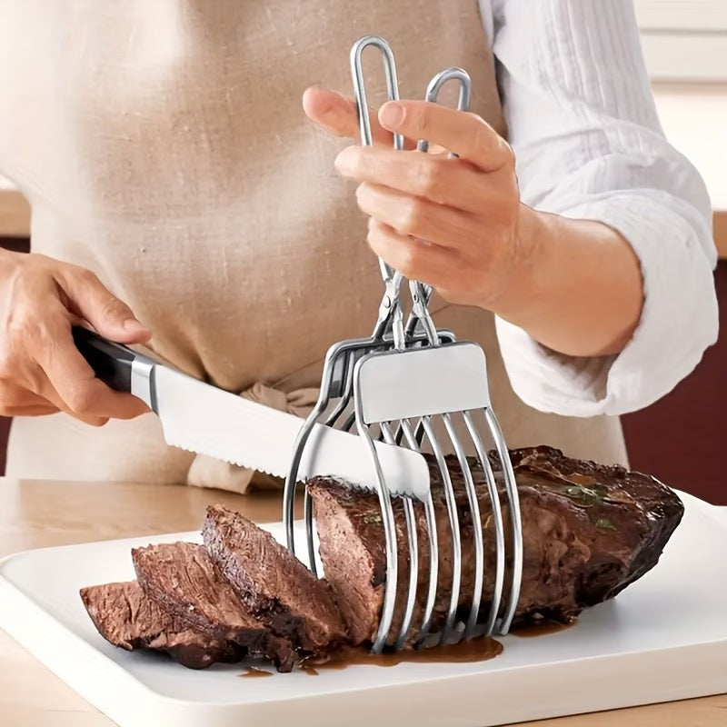 Stainless Steel Braai Tongs &amp; Meat Holder